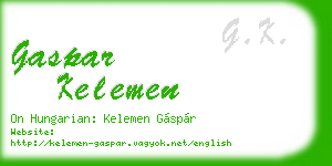 gaspar kelemen business card